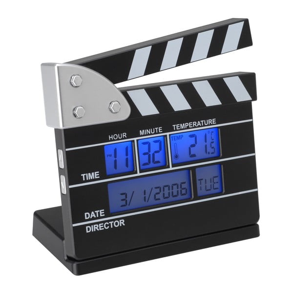 Budík v tvare filmovej klapky Le Studio Clapper Mini Alarm Clock