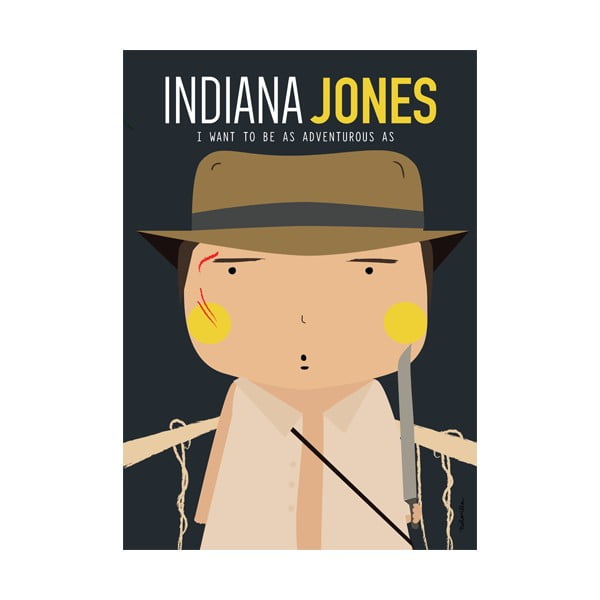 Plagát NiñaSilla Indiana Jones, 21 x 42 cm
