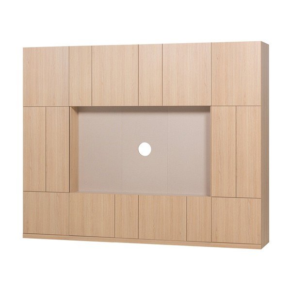 Modulárny TV stolík v prírodnej farbe 268x215 cm Build – WOOOD-image-2