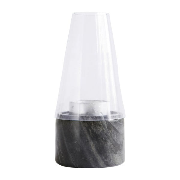 Sivý lampáš House Doctor Lantern Grey Marble, 22 cm