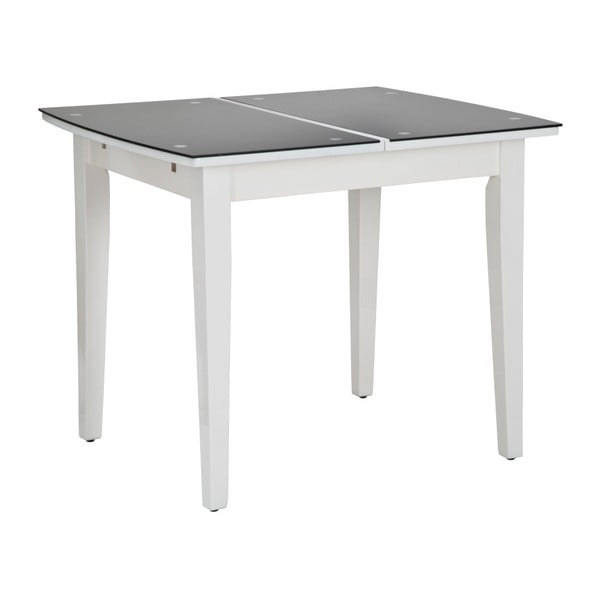 Bielo-sivý rozkladací stôl Mauro Ferretti Vetro Legno
