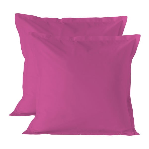 Sada 2 ružových obliečok na vankúš HF Living Basic, 60 × 60 cm