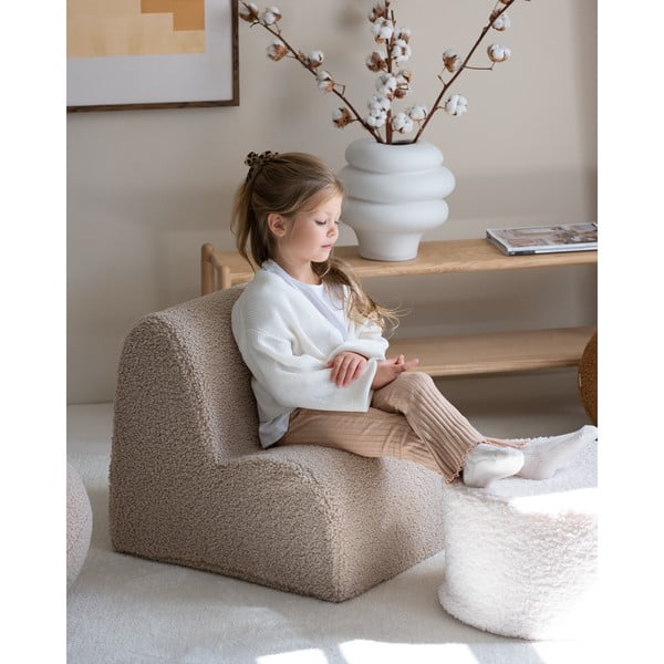 Svetlohnedé detské kresielko z textílie buklé Cloud – Wigiwama-image-3