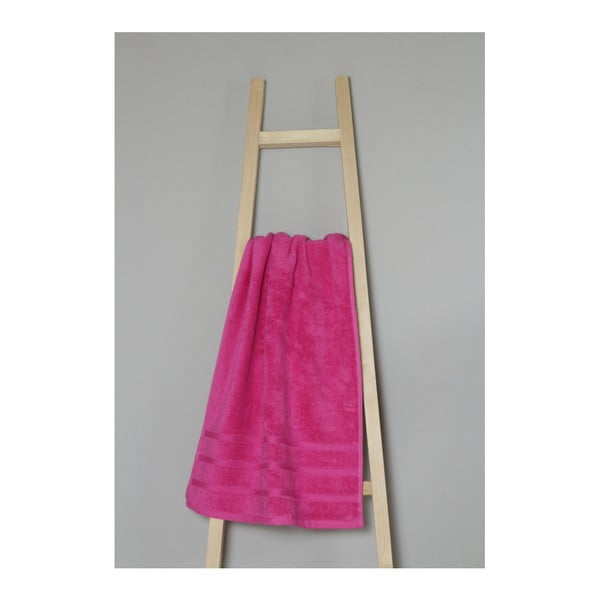 Ružový bavlnený uterák My Home Plus Spa, 50 × 90 cm