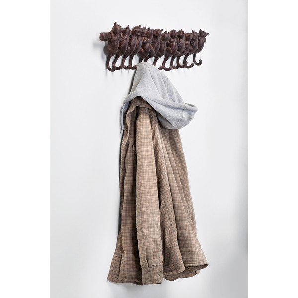 Hnedý nástenný vešiak Kare Design Cats-image-1