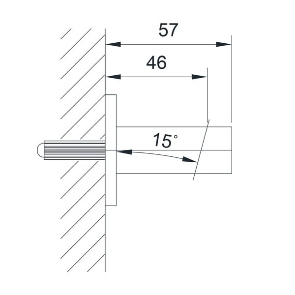 Mosadzný držiak na sprchovú hlavicu v lesklo striebornej farbe Jumper – Sapho-image-3