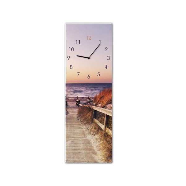 Nástenné hodiny Styler Glassclock Sunset, 20 × 60 cm