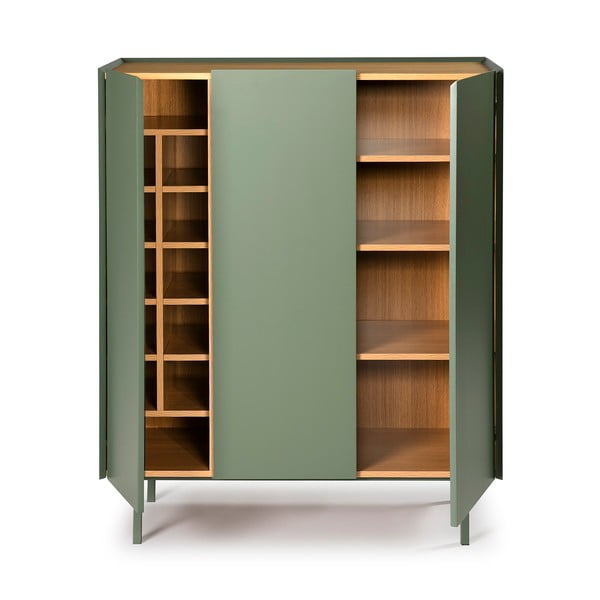 Zelená vysoká komoda v dekore duba 95x120 cm Arista – Teulat-image-3