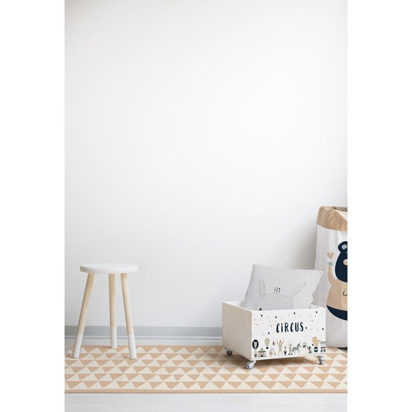 Detský borovicový úložný box na kolieskach Folkifreckles Circus Crew-image-1