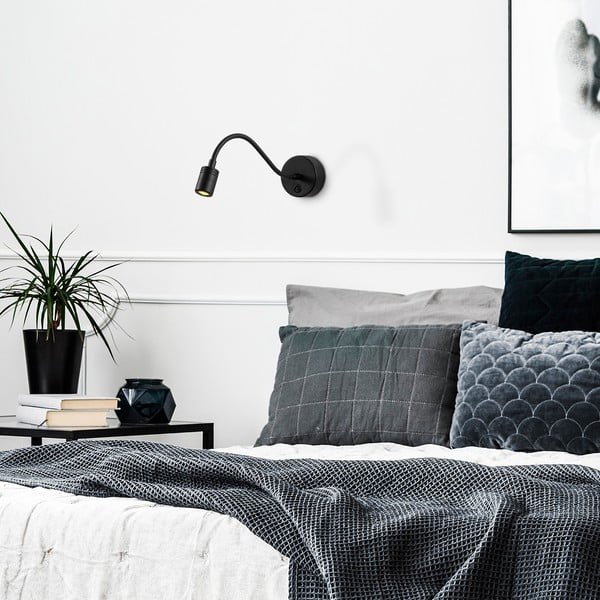 Čierne LED nástenné svietidlo Reading – Opviq lights-image-1