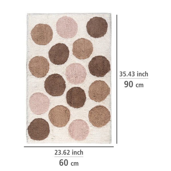 Hnedá/béžová kúpeľňová predložka z bio bavlny 60x90 cm Tibet – Wenko-image-4