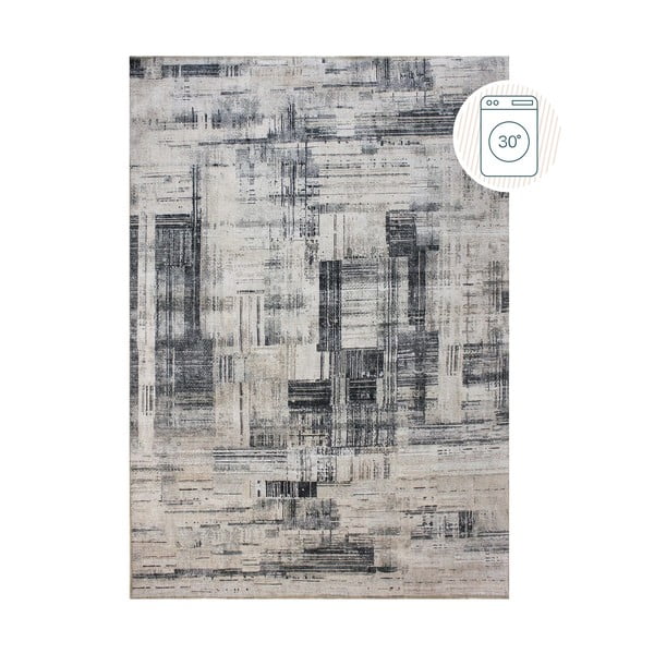 Sivý prateľný koberec 190x290 cm Silas Abstract – Flair Rugs