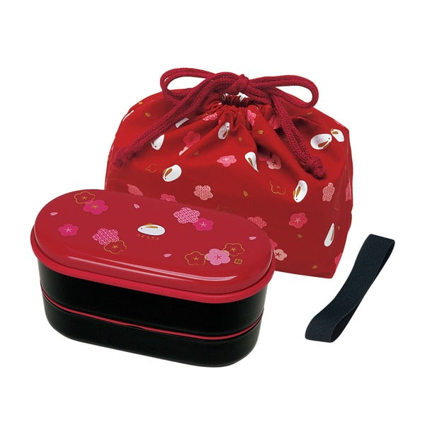 Desiatový box s vrecúškom Furawa Red, 630 ml