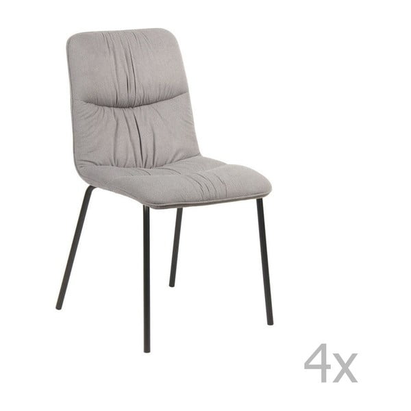 Sada 4 sivých jedálenských stoličiek Design Twist Cerlak