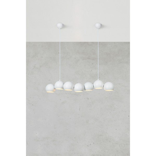 Biele závesné svietidlo s kovovým tienidlom Cupolo – Markslöjd-image-4