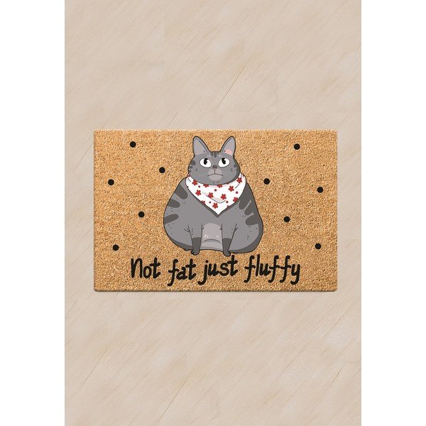 Podložka pod misku pre mačku Petpetite Not Fat Just Fluffy, 60 x 40 cm-image-1