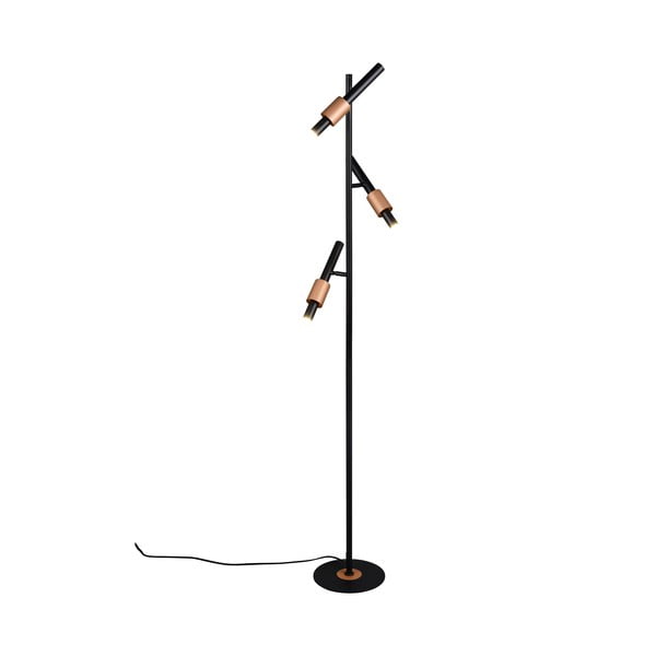 Čierna/v bronzovej farbe LED stojacia lampa (výška  150 cm) Ikaris – Trio Select-image-4
