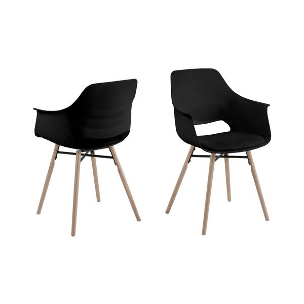 Sada 2 čiernych jedálenských stoličiek Actona Ramona Dining Set