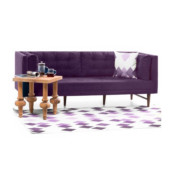 Fialová trojmiestna pohovka Balcab Home Eva-image-1