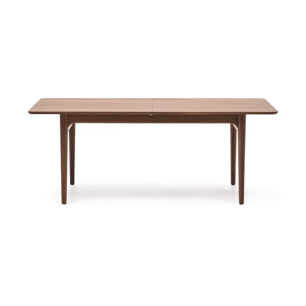 Rozkladací jedálenský stôl s prídavnou doskou v dekore orecha 100x200 cm Elan – Kave Home