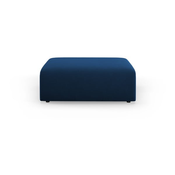 Modrý zamatový taburet Santi – Interieurs 86