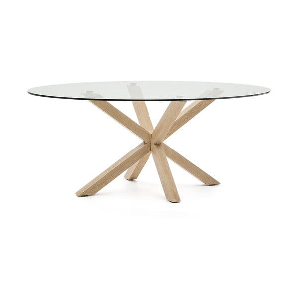 Jedálenský stôl so sklenenou doskou 100x200 cm Argo – Kave Home