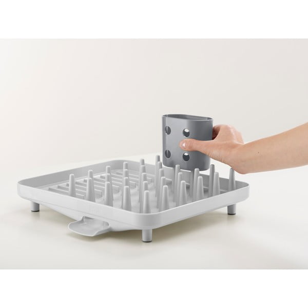 Svetlosivý plastový odkvapkávač 33,5x31,5 cm Duo – Joseph Joseph-image-4