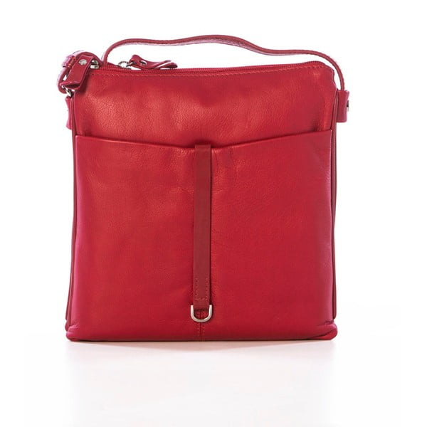 Červená kožená kabelka Gianni Conti Acca