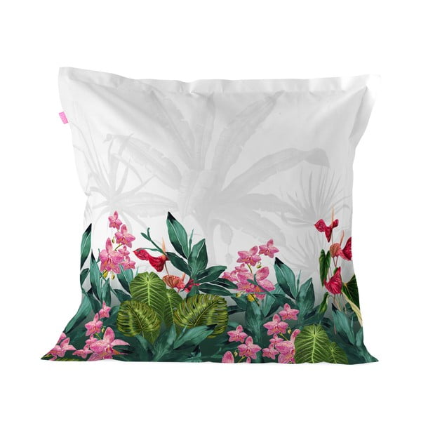 Obliečka na vankúš z čistej bavlny Happy Friday Tropic, 60 × 60 cm