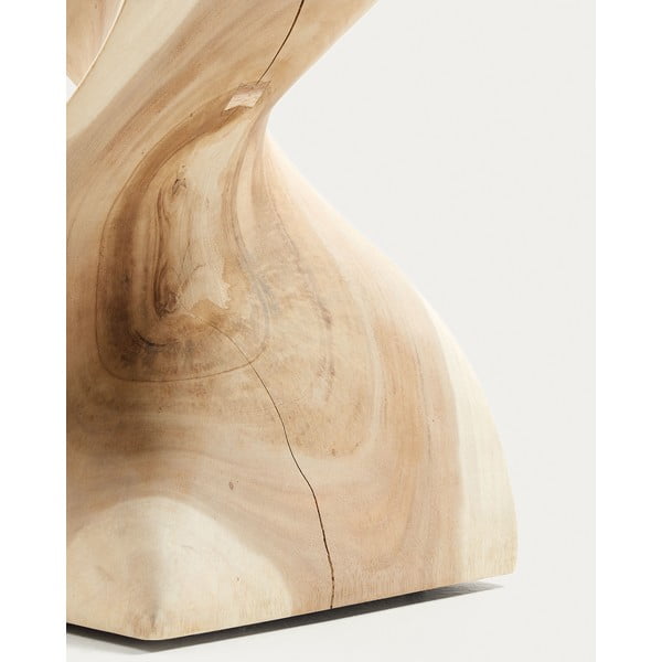 Odkladací stolík z masívu munggur 30x30 cm Hakon – Kave Home-image-2