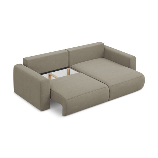 Svetlohnedá rozkladacia/s úložným priestorom rohová pohovka (pravý roh/s leňoškou) Kapua – Makamii-image-4