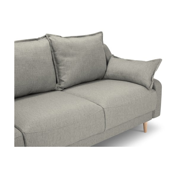 Svetlosivá rozkladacia pohovka s úložným priestorom Mazzini Sofas Freesia-image-3