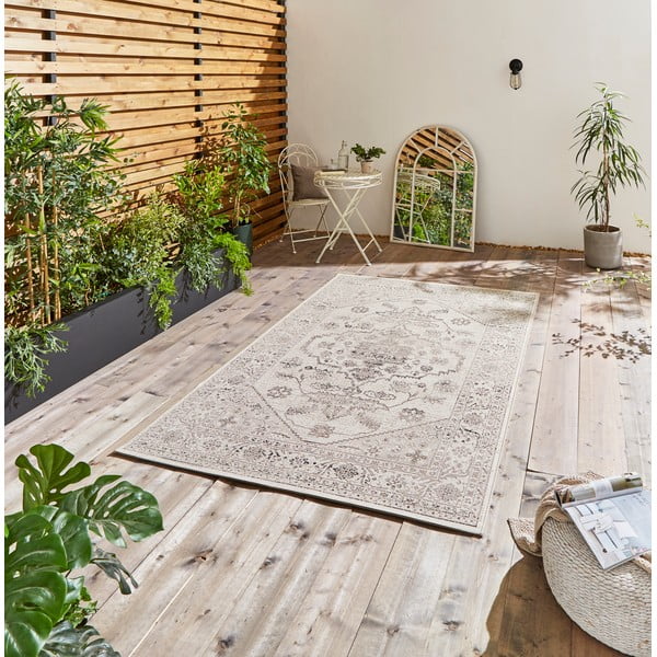 Krémovobiely vonkajší koberec 170x120 cm Miami - Think Rugs-image-1