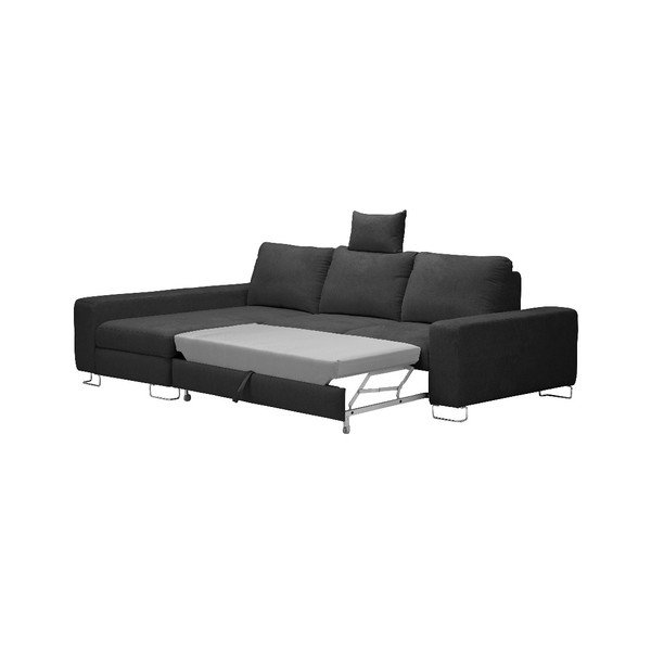 Tmavosivá rohová rozkladacia pohovka Windsor & Co Sofas, ľavý roh Alpha-image-2