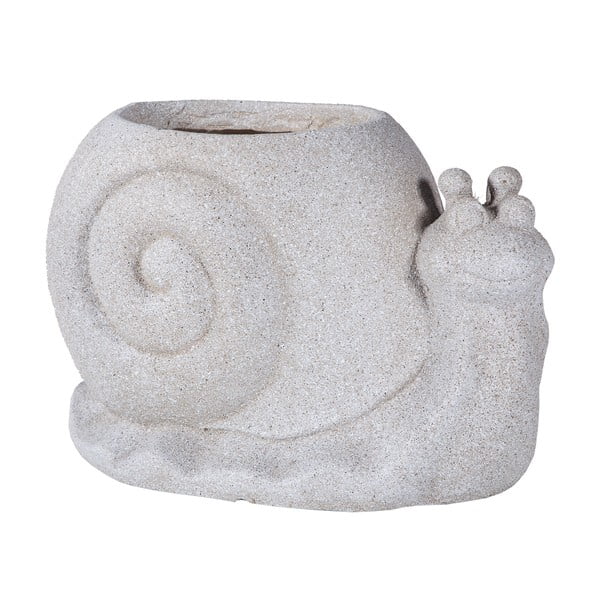 Kvetináč z cementu v tvare slimáka Shaun Snail, dĺžka 40,5 cm