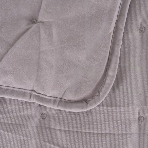 Sivý prešívaný pléd 180x260 cm – Ixia-image-1