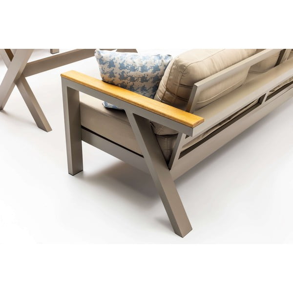 Béžová záhradná lounge súprava pre 7 Daisy – Floriane Garden-image-3