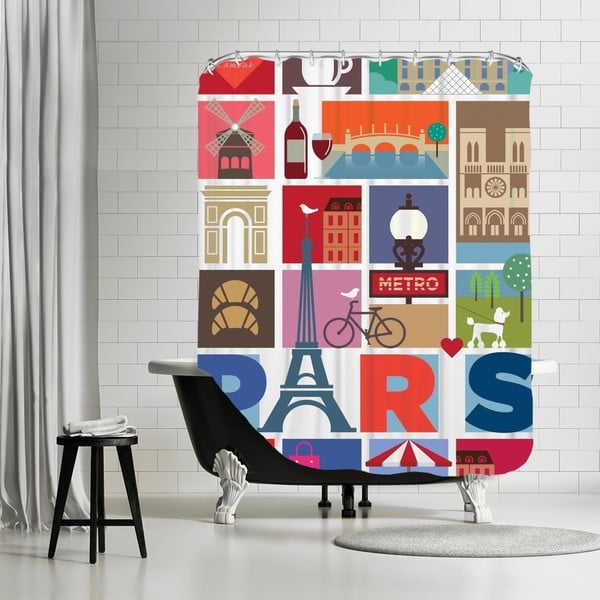 Kúpeľňový záves Paris, 180x180 cm