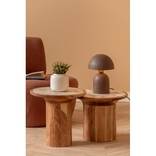 Okrúhly odkladací stolík z mangového dreva ø 45 cm Tubo – Leitmotiv-image-1