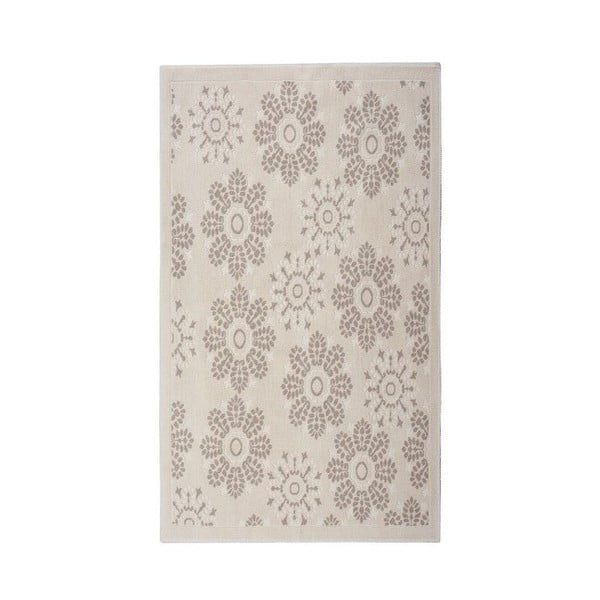 Krémový bavlnený koberec Randa, 60 × 90 cm