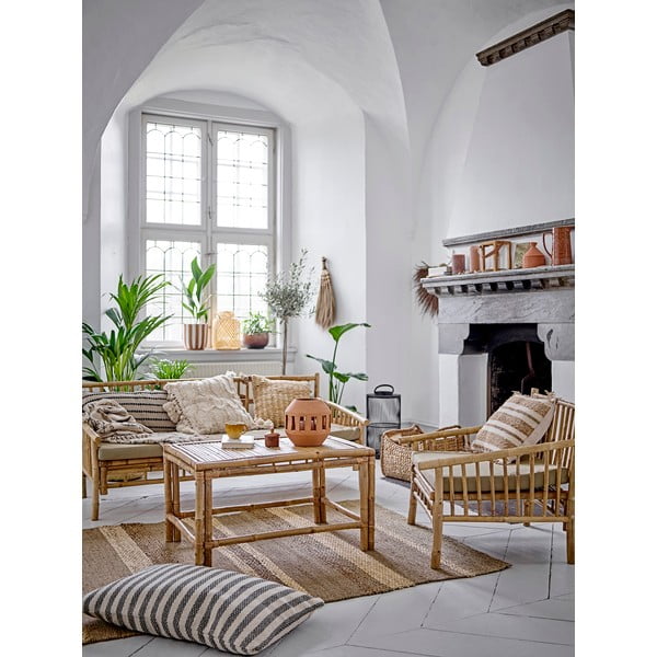 Bambusová záhradná pohovka v béžovo-prírodnej farbe Sole – Bloomingville-image-1