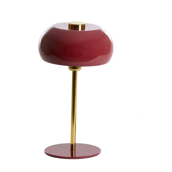 Vínová stolová lampa s kovovým tienidlom (výška 40 cm) Surin – Light & Living-image-3