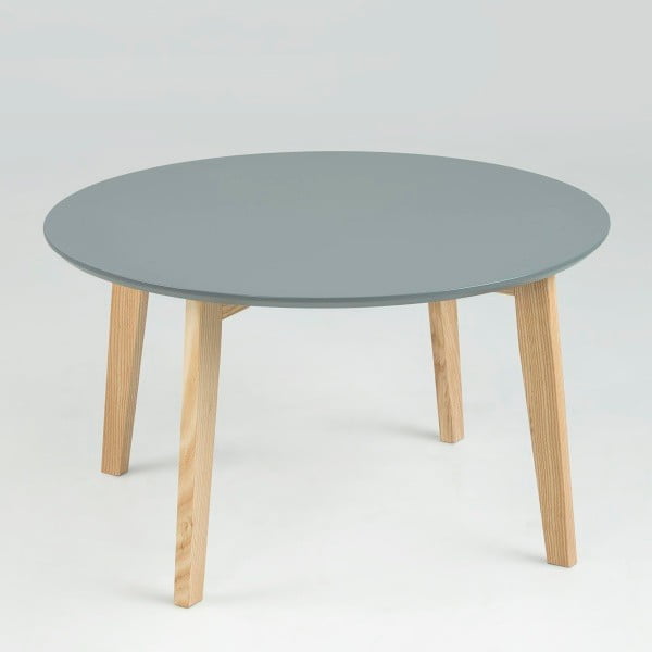 Sivý odkladací stolík Actona Molina, ⌀ 50 cm