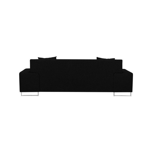 Čierna pohovka s nohami v striebornej farbe Cosmopolitan Design Orlando, 220 cm-image-4
