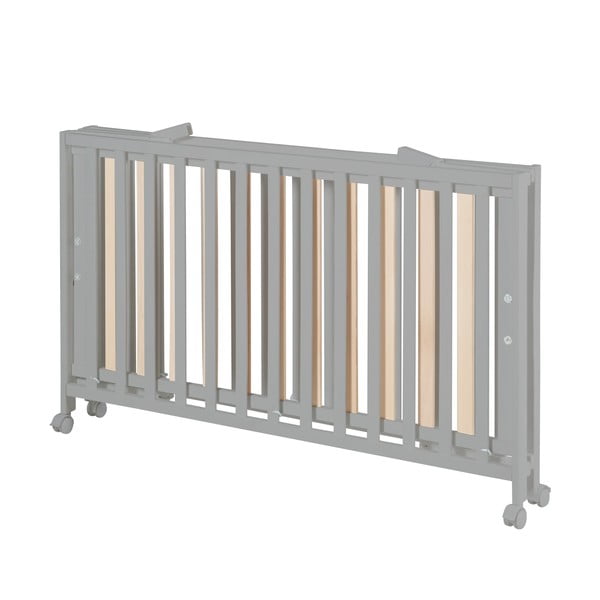 Sivá skladacia postieľka na kolieskach 60x120 cm Fold up – Roba-image-3