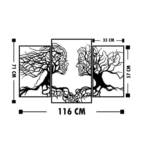Čierna nástenná dekorácia Wallity Love on First Sight-image-3