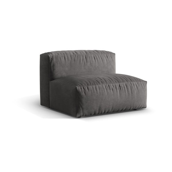 Sivý zamatový modul pohovky (stredový diel) Martina – Micadoni -image-1