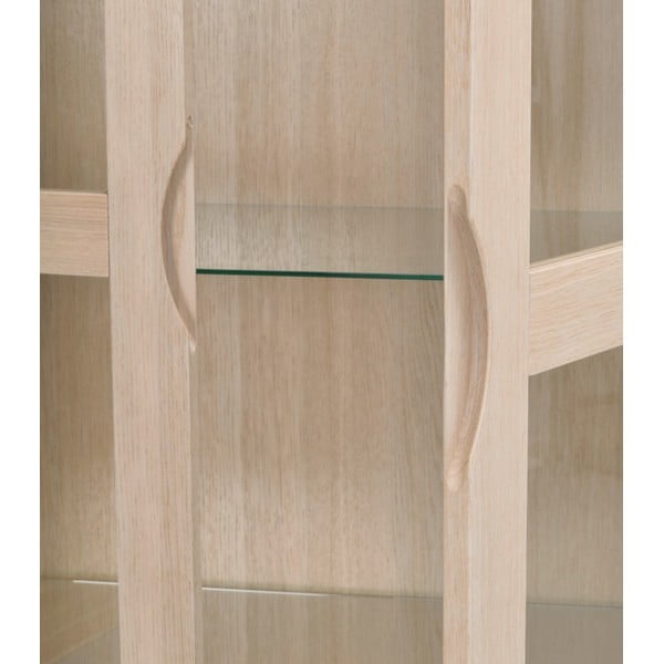 Vitrína z dubového dreva v prírodnej farbe 82x185 cm Filippa - Rowico-image-1
