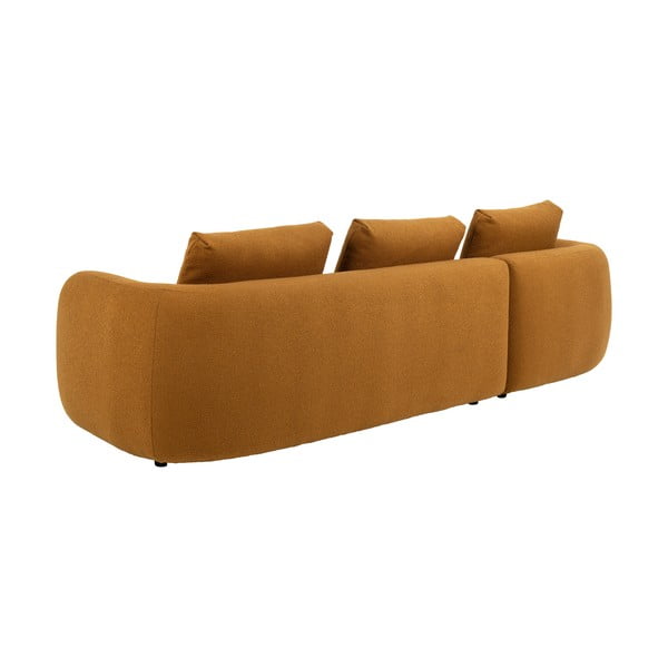 Rohová pohovka z textílie buklé v horčicovej farbe (pravý roh) Imola – Bonami Selection-image-3