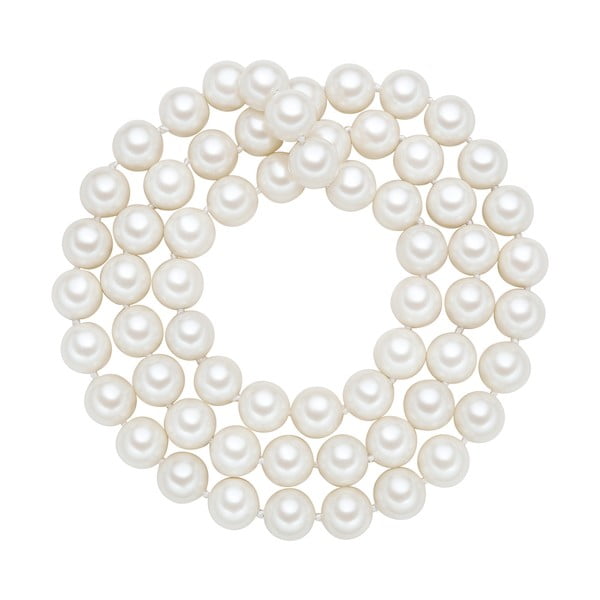 Náhrdelník s bielymi perlami ⌀ 12 mm Perldesse Muschel, dĺžka 80 cm